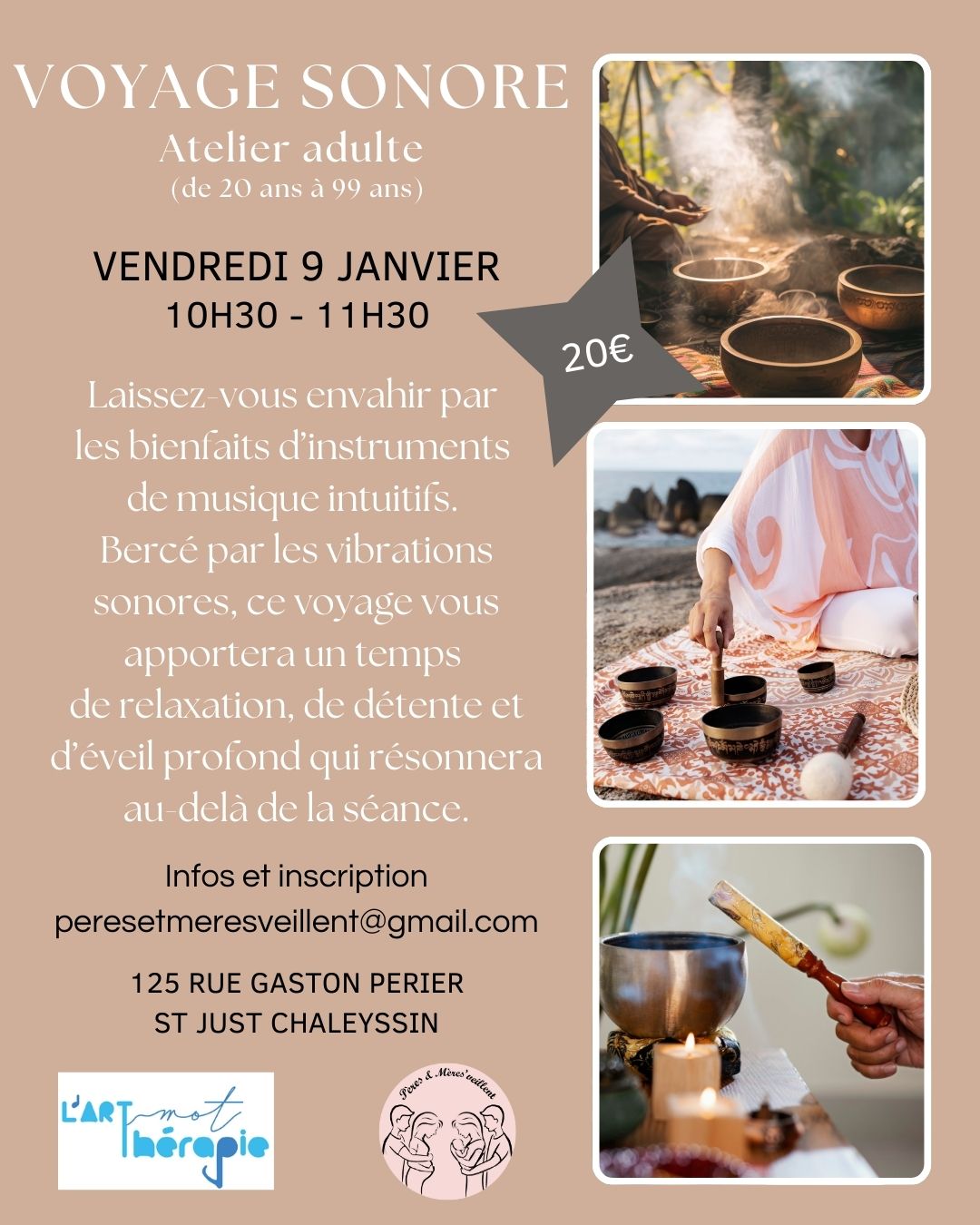 Voyage sonore au sein du tiers-lieu « Pères et Mères’Veillent » à St Just Chaleyssin (38) le 9 janvier