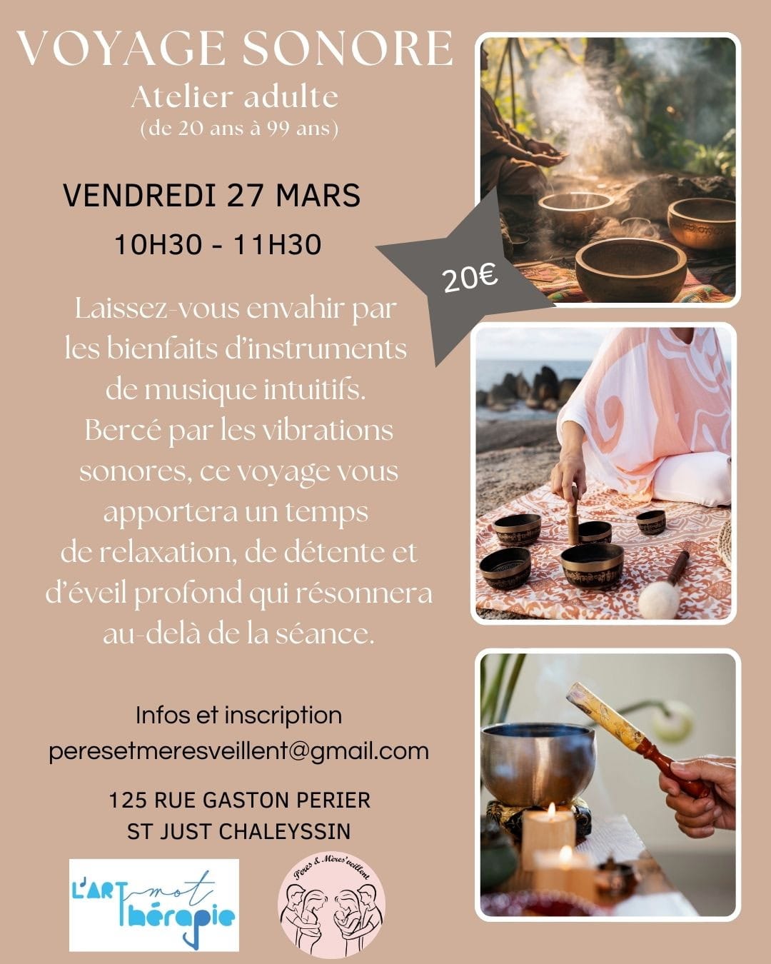 Voyage sonore au sein du tiers-lieu « Pères et Mères’Veillent » à St Just Chaleyssin (38) le 27 mars